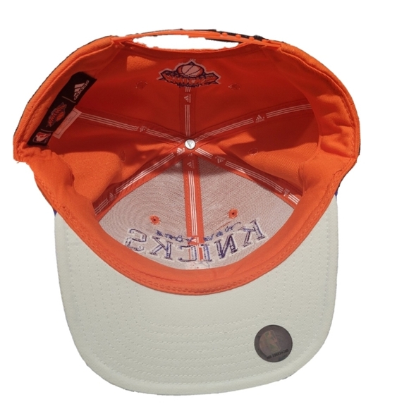 New York Knicks NBA Adidas Orange Blue Adjustable Fit Snap Back - Picture 3 of 3